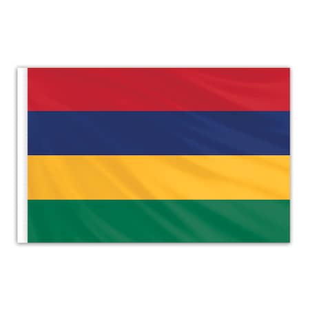 Mauritius Indoor Nylon Flag 4'x6'